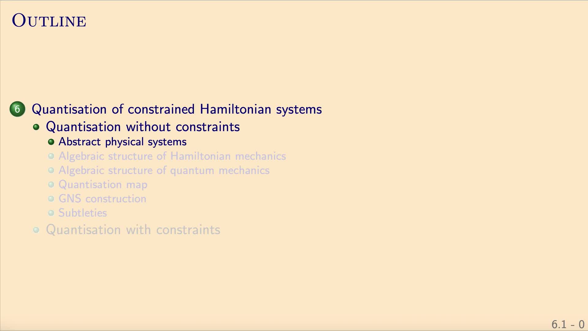 QG II: 6.1.1 - Abstract physical systems