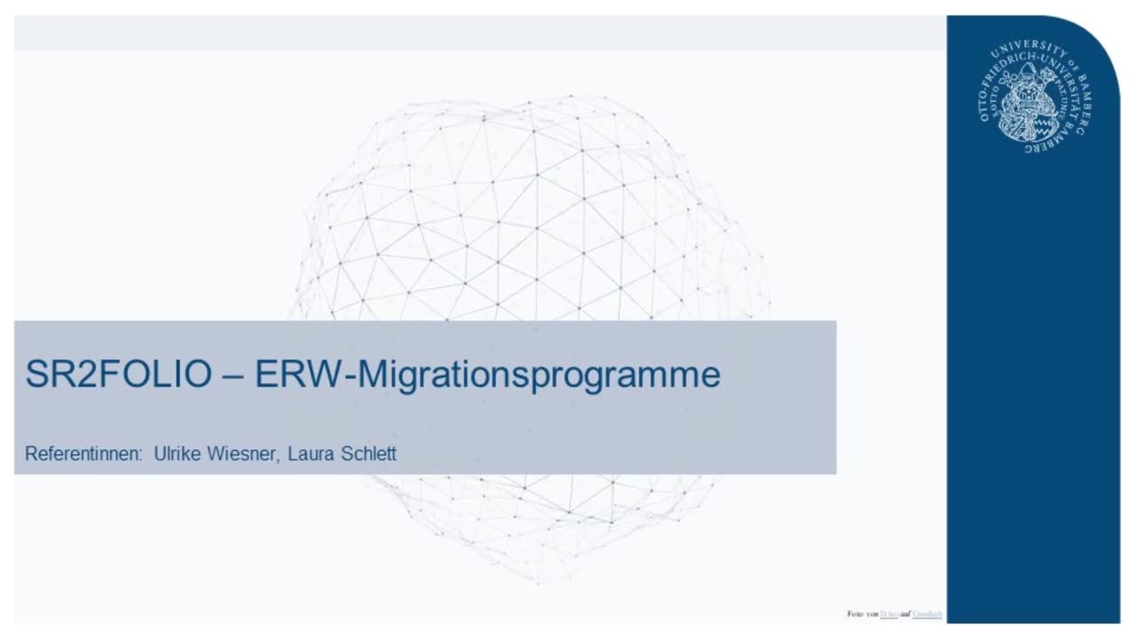 SR2Folio - Vorstellung der ERW-Migrationsprogramme