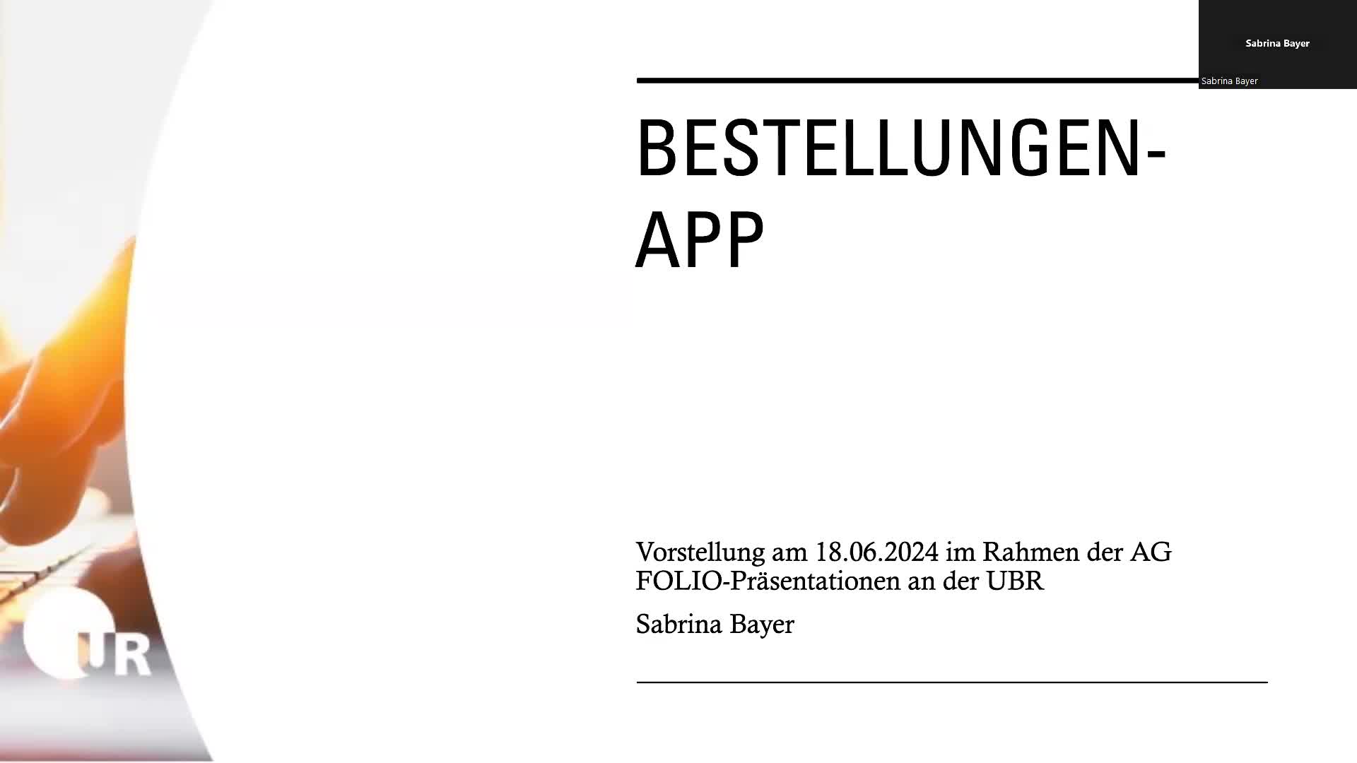 FOLIO: Bestellungen-App (Juni 2024)