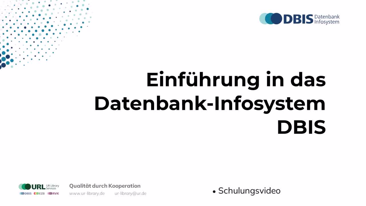 Datenbank-Infosystem DBIS für die Community