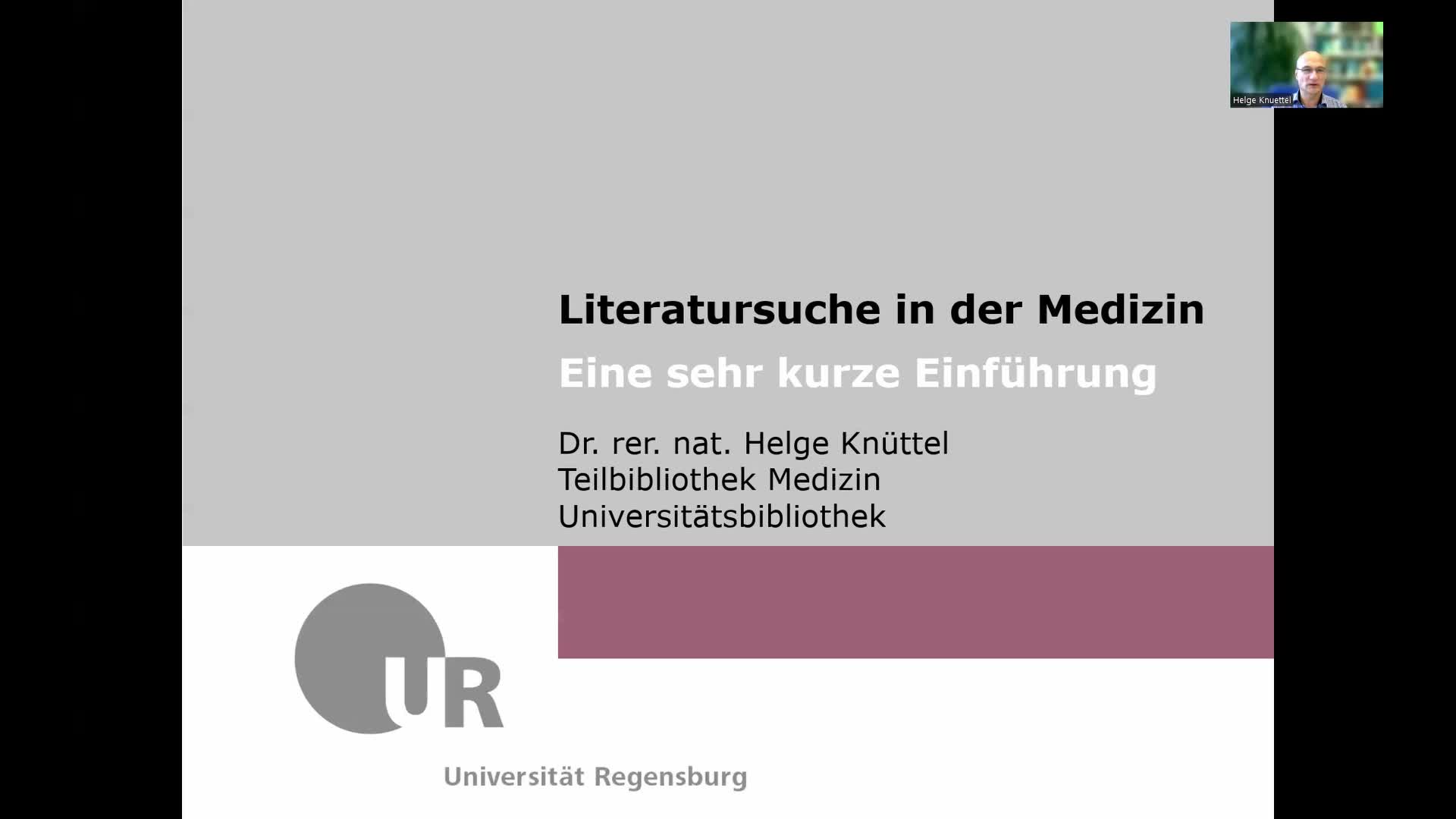 GWP - Literatursuche in der Medizin - Knuettel