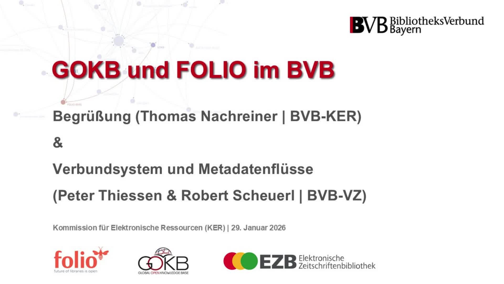 KER-GOKB Teil 1: Begrüßung & Verbundsystem und Metadatenflüsse
