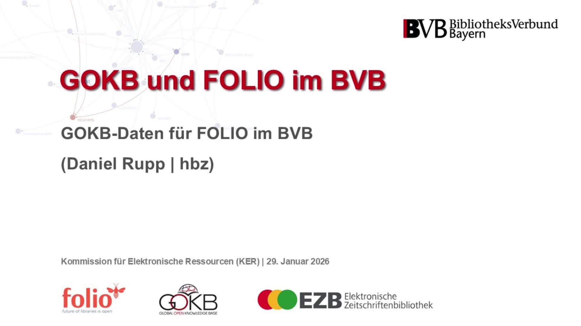 KER-GOKB Teil 1: GOKB-Daten für FOLIO im BVB
